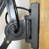 Dark Grey Industrial Scissor Wall Lamp from Elektroinstala, 1960s