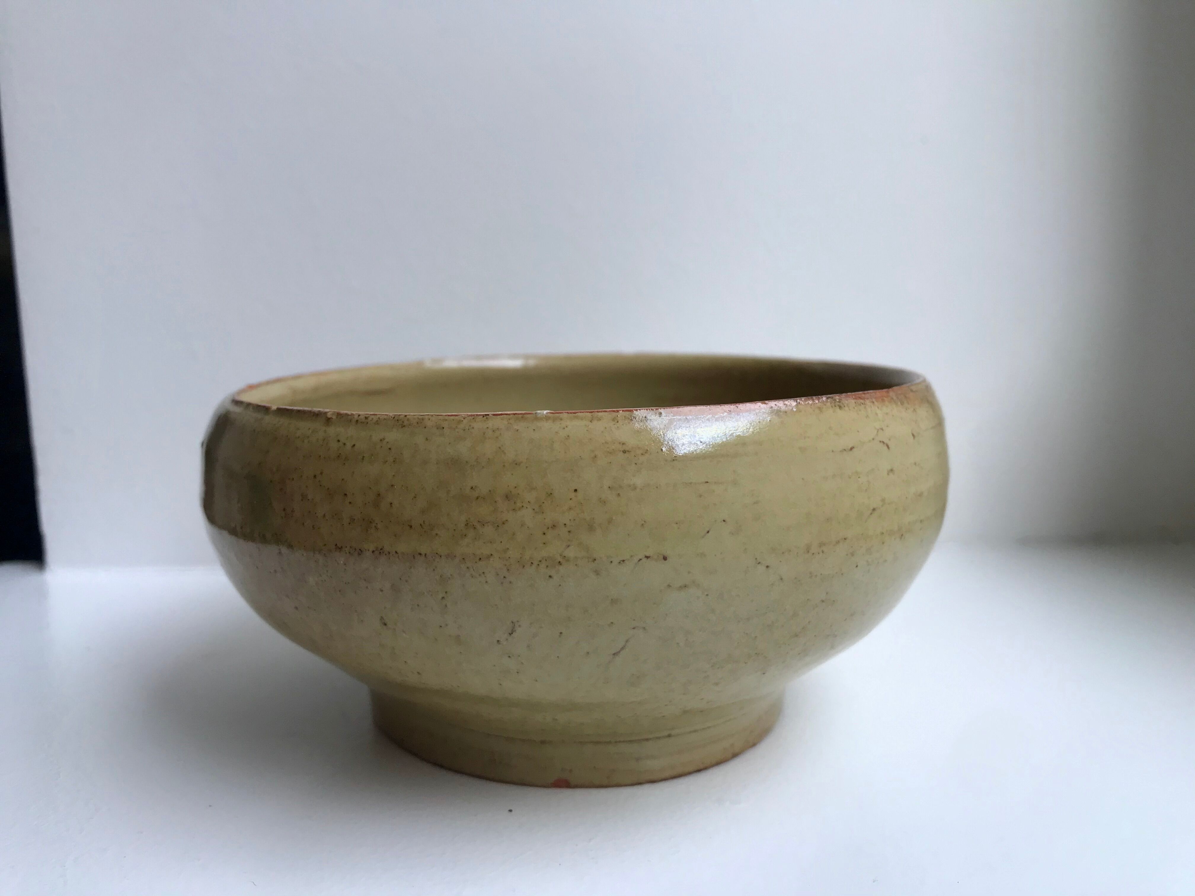Ceramic bowl / glazed pottery signed 60s-70s