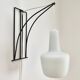 Modernist wall light with metal and glass wire