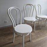 Set of 4 vintage shabby chic bistro chairs