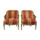 Pair of armchairs "Bergère" Louis XVI style
