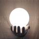 Ceramic and opaline wall lamp - 70's