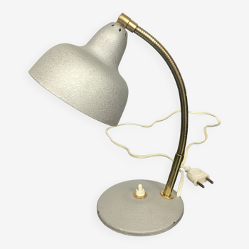 Gray cocotte lamp with gold flexible, 1950s