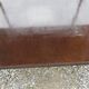 Vintage double wooden side table with copper base from the 50s
