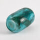 Legras Art Deco Vase - Turquoise marbled glass with palm decoration
