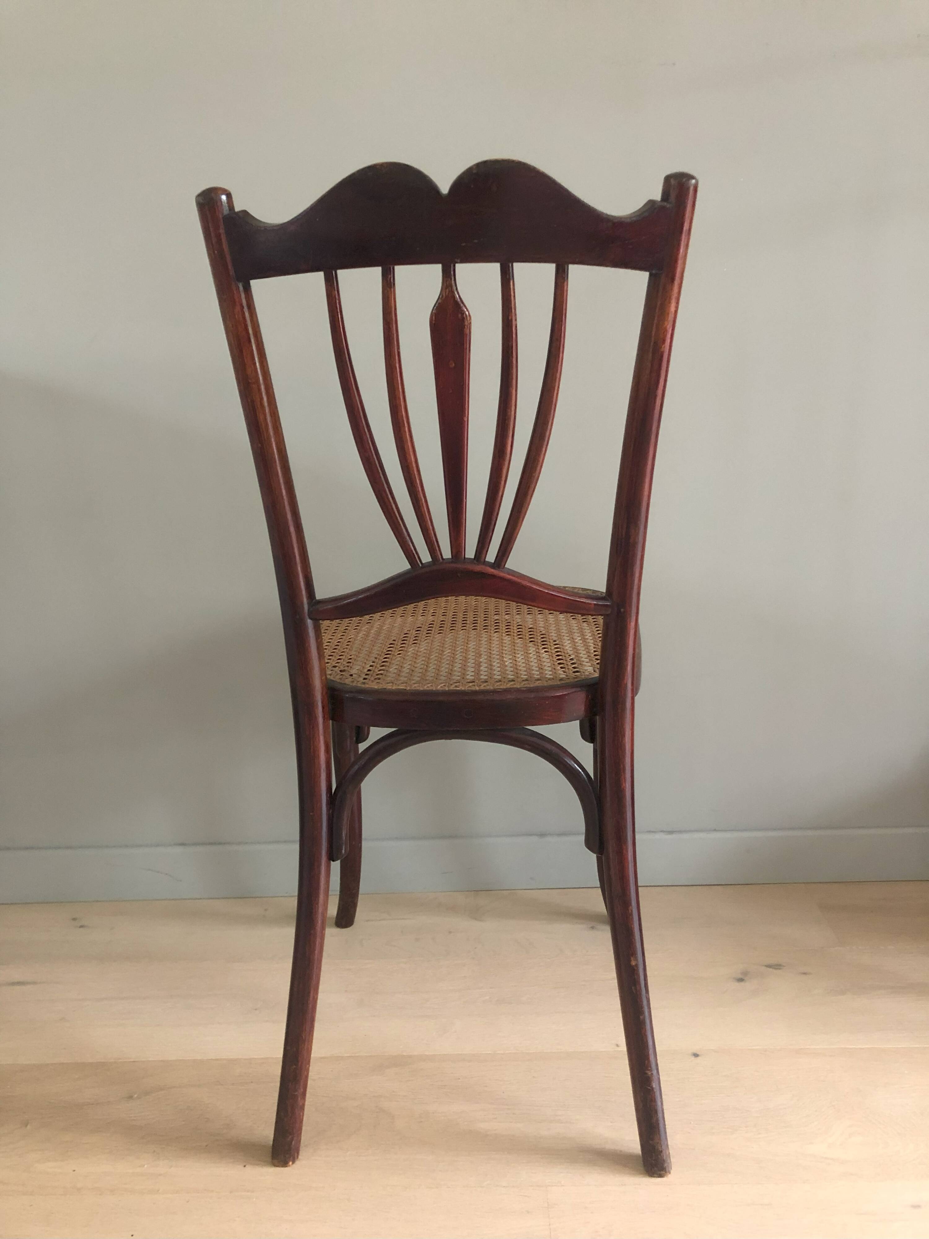 Vintage caned bistro chair