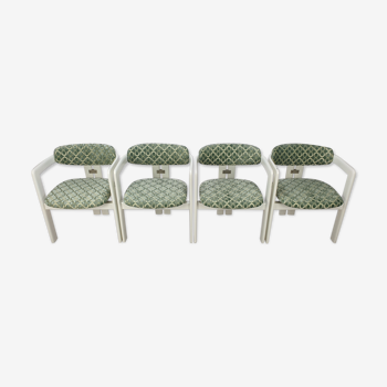 Augusto Savini for Pozzi Set of Four 'Pamplona' Chairs, Italy 1970's