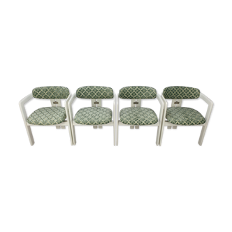 Augusto Savini for Pozzi Set of Four 'Pamplona' Chairs, Italy 1970's