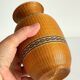 VINTAGE Woven Bamboo and Fine Porcelain VASE