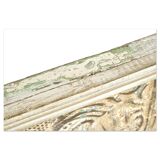 Decorative sheet metal wall plaque and wooden frame