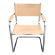 Fauteuil Cantilever en cuir couleur pêche