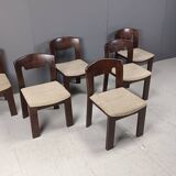 Vintage Brutalist Dining Chairs, Set of 6 - 1970s