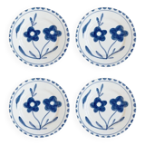Set of 4 hand-painted ceramic dessert plates