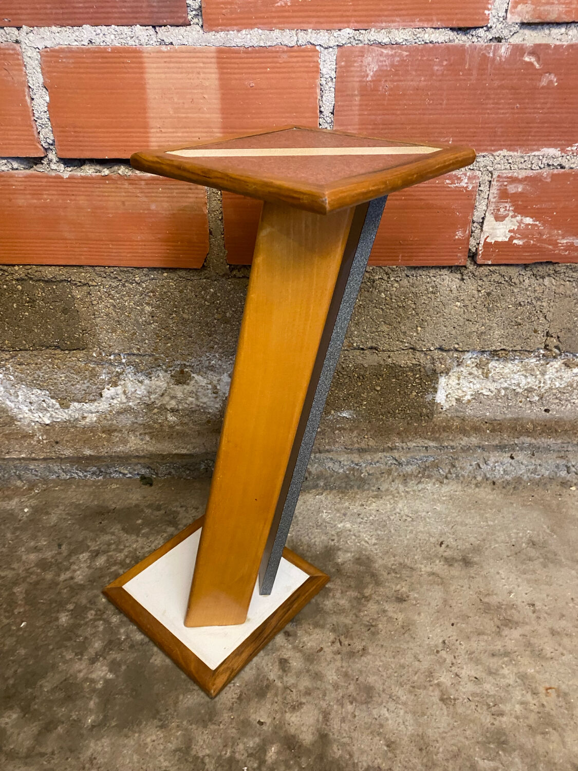 Vintage Reversible Wood Design Old Stool #D460