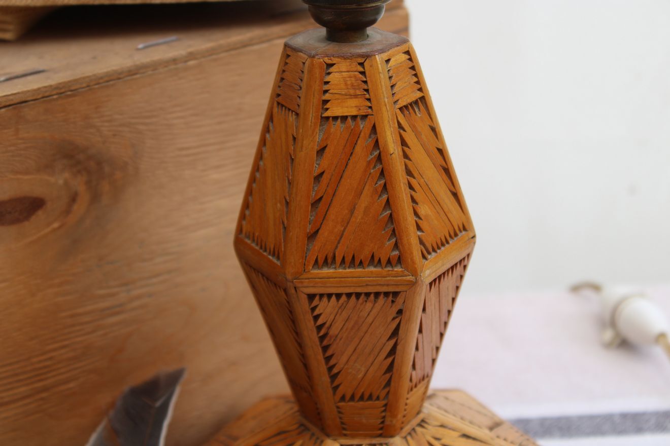 Wooden lamp foot