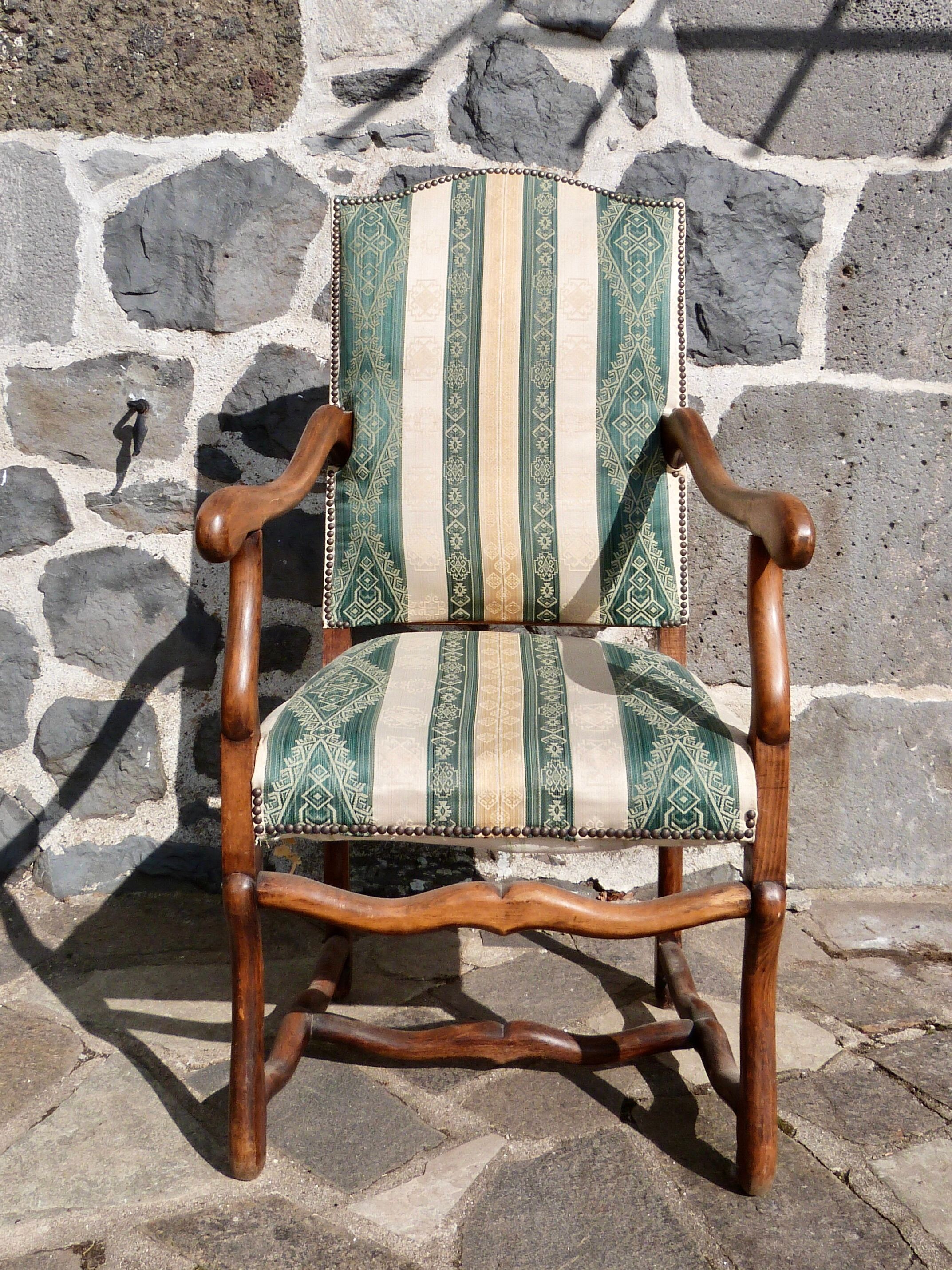 Fauteuil Os de mouton style Louis XIV