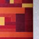 1970s Stunning Geometric Space Age Rug in Wool. Made in Italy
