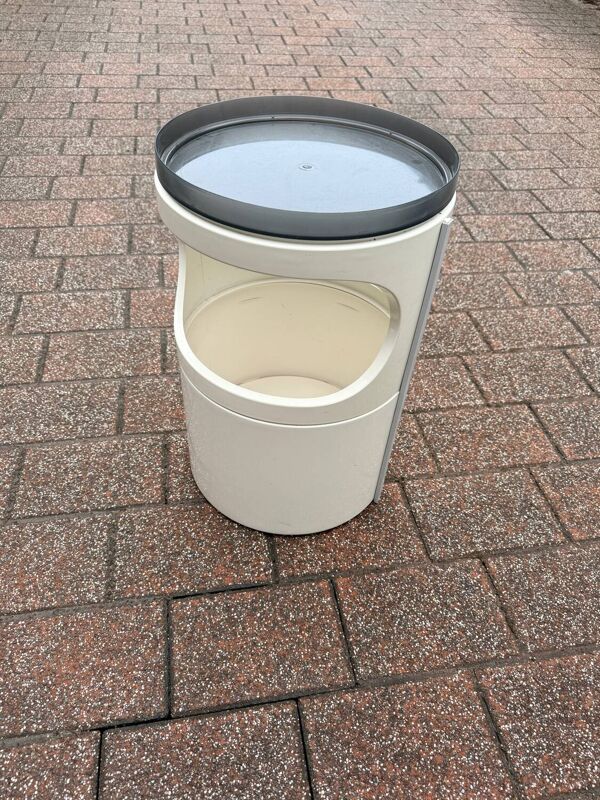 Objet de rangement modulaire en plastique – Design années 1970