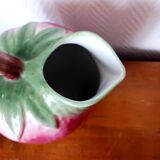 Vintage strawberry slipware pitcher