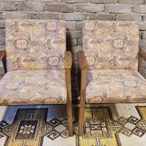 Pair of vintage Danish armchairs from the 1970s