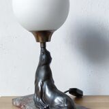 Art deco lamp sea lion