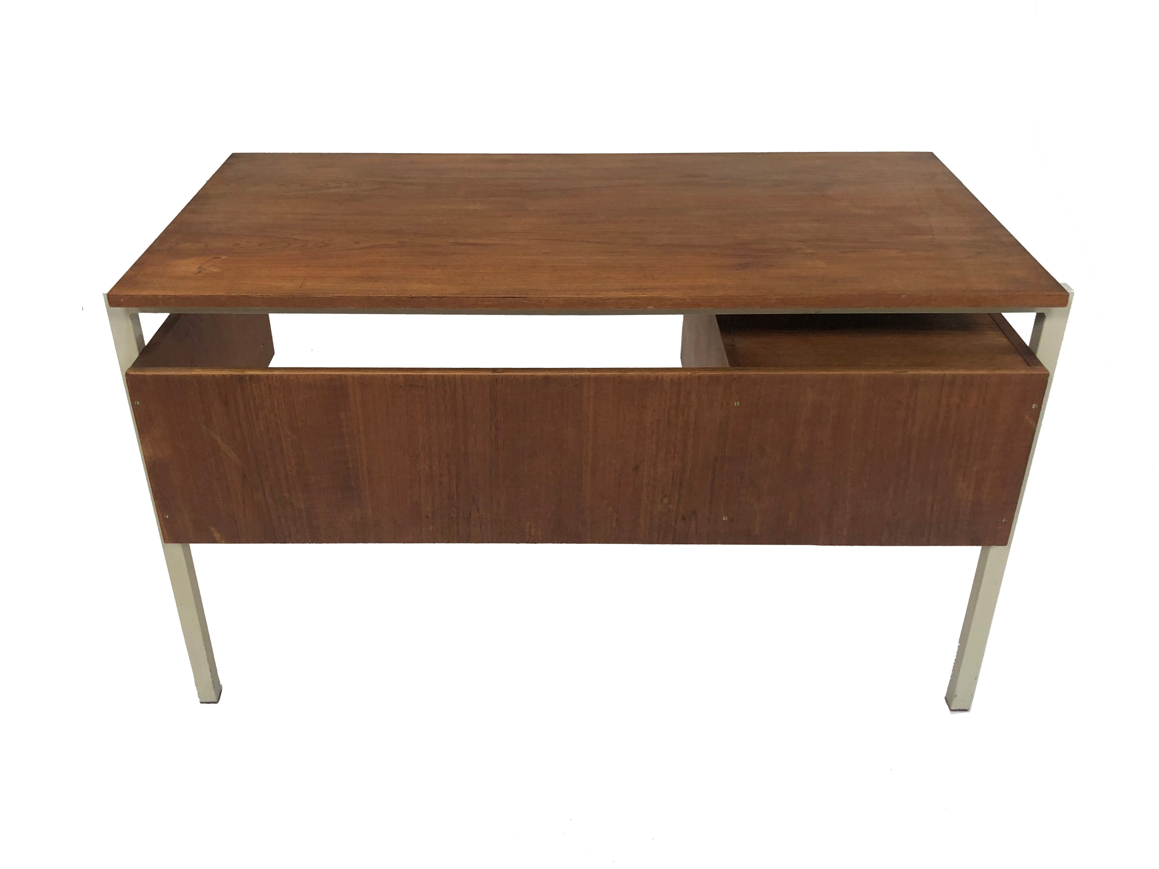 Vintage desk of the 1960s in teak veneer