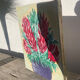Tableau peinture bouquet de fleurs huile sur toile 