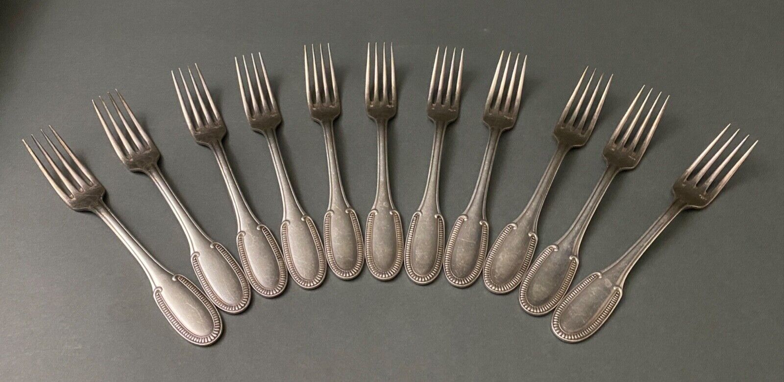 Silver metal cutlery set by Ercuis 37 pieces