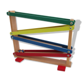 Toboggan jeu en bois et son véhicule- vintage