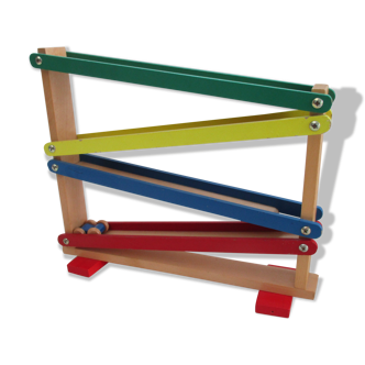 Toboggan jeu en bois et son véhicule- vintage