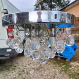 4 Vintage Chrome and Tassel Pendants