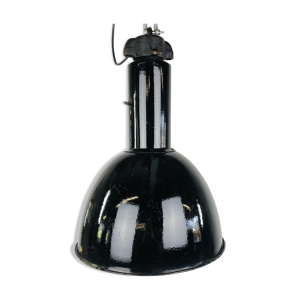 lampe d’usine émaillée noire par elektrovit