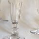 Set of 6 assorted champagne flutes late 19th century cut with cut-offs