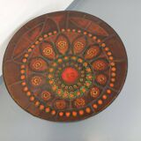 Vintage round coffee table from the 60s 70s by Raymond Corroyez in ceramic