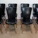 Suite of 8 baumann chairs, "essor" model – 1960s