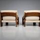 Fauteuils en bois de noyer "Sapporo" du milieu du siècle par Mario Marenco pour Mobil Girgi, 1970