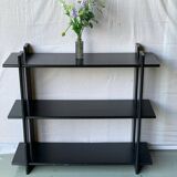 Vintage black satin lacquered shelf