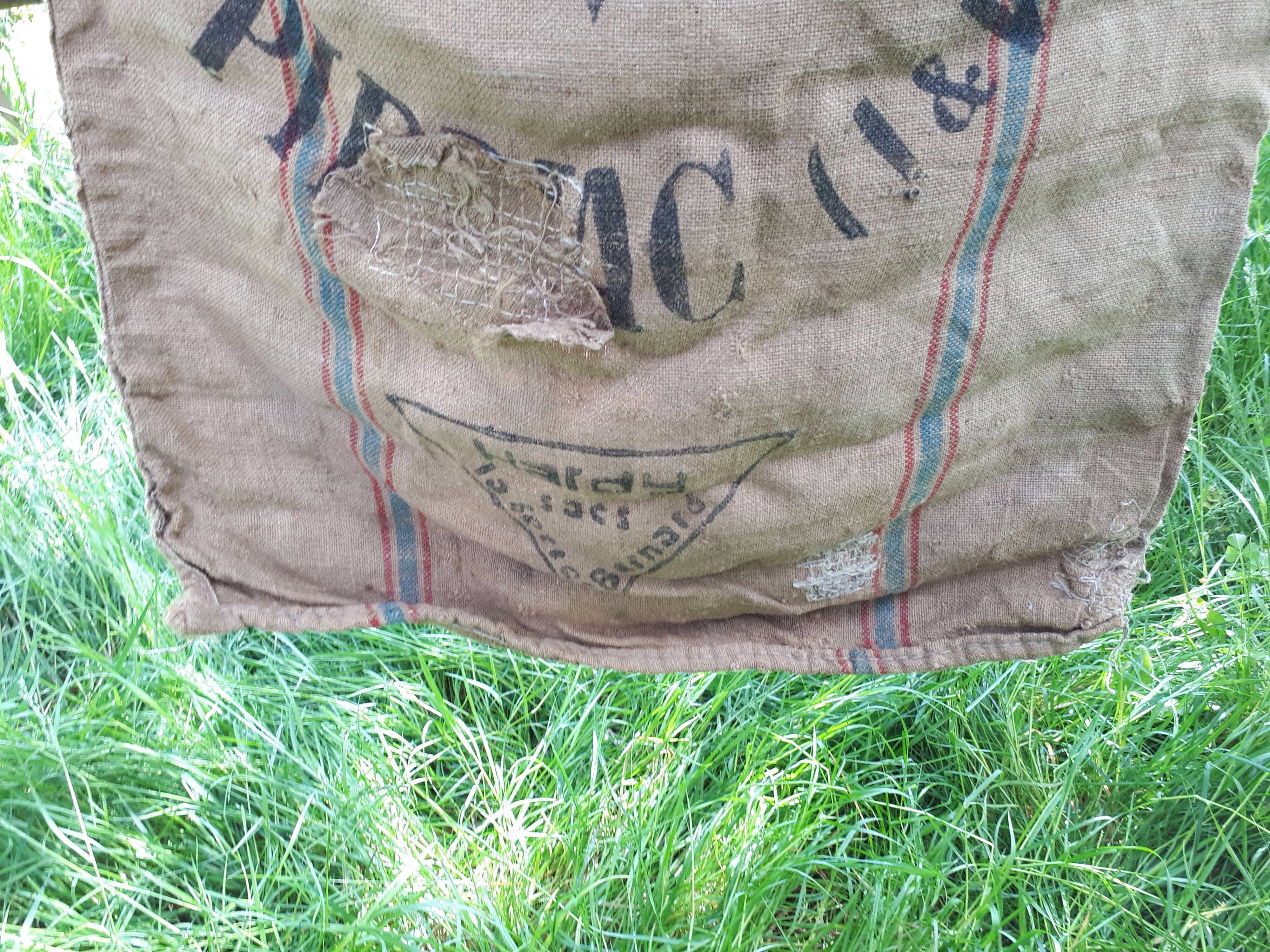 Burlap sack flour mill Thomas Brittany