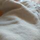 LARGE WHITE CARPET WITH LONG HAIR - PURE WOOL - 156 X 220 CM - VINTAGE