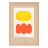 Collage abstrait - luna - h803 - signé Eawy