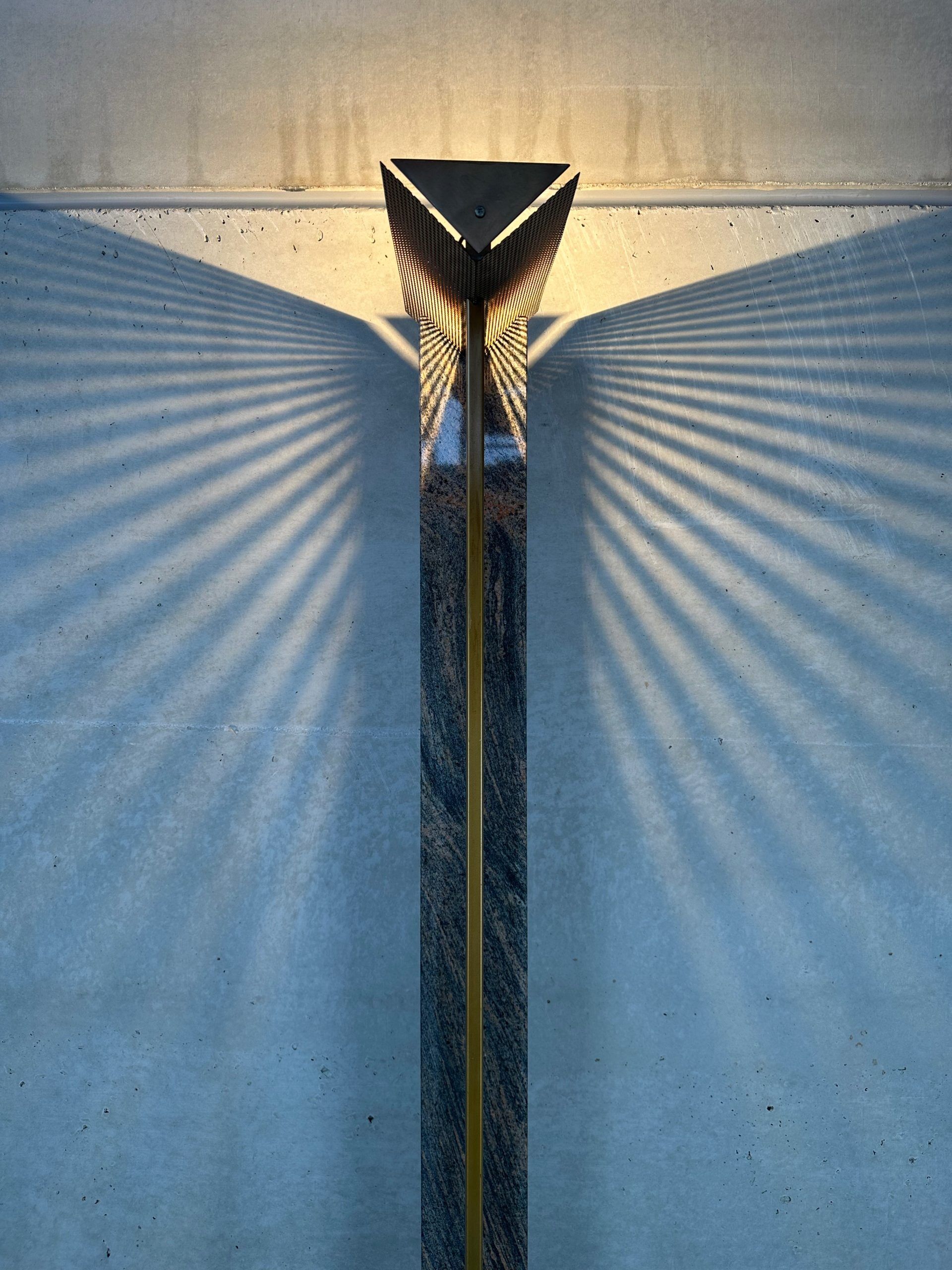 Vintage granite floor lamp
