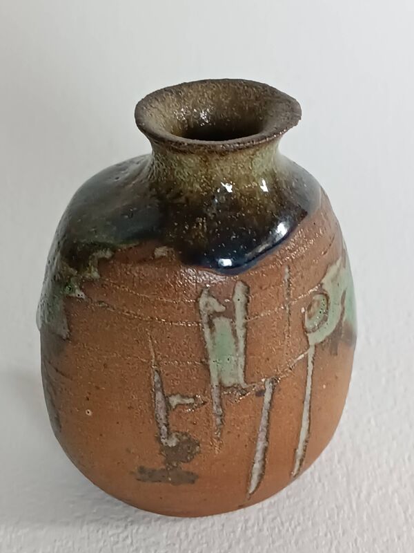 Michel delmotte vase miniature objet de vitrine 1979