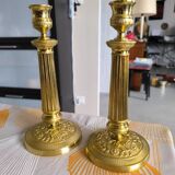 Restoration period bronze candlesticks