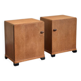 Pair of Dutch Art Deco nightstands Amsterdamse School