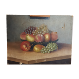 Ancient oil on canvas, still life