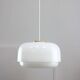 Italian White Medusa Pendant Brass Edition by Luigi Massoni for Guzzini, 1970s