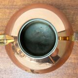 Metal and teak teapot from the mid-century, 1960s.