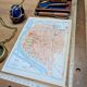 Printed in 1931, map of Vichy, Allier.