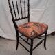 Chaise Napoléon III en bois noirci
