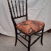 Chaise Napoléon III en bois noirci